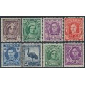 AUSTRALIA - 1942 1d to 3d KGVI definitives, MNH – SG # 203-208 + 299-300