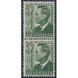 AUSTRALIA - 1951 3d green King George VI, coil pair, MNH – SG # 237da