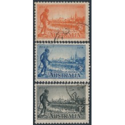 AUSTRALIA - 1934 2d to 1/- Centenary of Victoria set of 3 perf. 10½, used – SG # 147-149