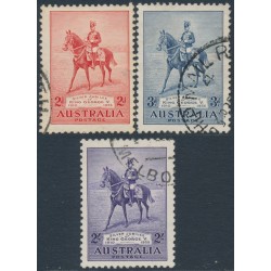 AUSTRALIA - 1935 2d to 2/- KGV Silver Jubilee set of 3, used – SG # 156-158