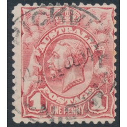 AUSTRALIA - 1913 1d pale red engraved KGV, used – ACSC # 59A