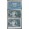 RUSSIA - 1921 20R & 40R definitives, used – Michel # 154-155