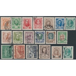 RUSSIA - 1913 Romanov Dynasty set of 19, used – Michel # 82-98 + 113-114