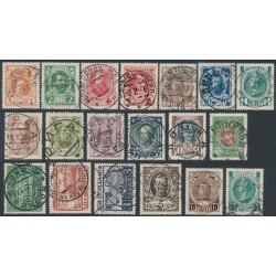 RUSSIA - 1913 Romanov Dynasty set of 19, used – Michel # 82-98 + 113-114