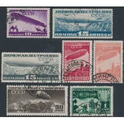 RUSSIA / USSR - 1931-1932 Zeppelins set, used – Michel # 397-401 + 406