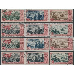 RUSSIA / USSR - 1947 October Revolution sets, used – Michel # 1162-1167