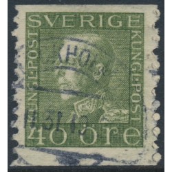 SWEDEN - 1929 40öre olive King Gustav V (type I), used – Facit # 189Aa