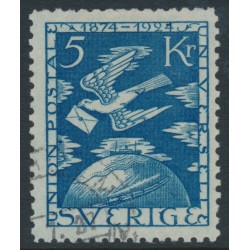 SWEDEN - 1924 5Kr blue UPU Anniversary, used – Facit # 225