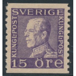 SWEDEN - 1922 15öre violet Gustav V, MNH – Facit # 175Aa