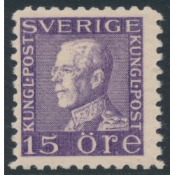 SWEDEN - 1922 15öre violet Gustav V, MNH – Facit # 175C