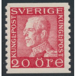 SWEDEN - 1936 20öre red Gustav V, white paper, MH – Facit # 180b