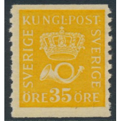 SWEDEN - 1922 35öre yellow Crown & Posthorn, type II, MH – Facit # 157