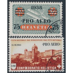 SWITZERLAND - 1938 & 1943 Pro Aero issues, CTO – Michel # 325+422