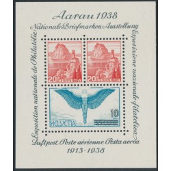 SWITZERLAND - 1938 Aarau Stamp Exhibition M/S, MH – Michel # Block 4