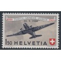 SWITZERLAND - 1944 1Fr50c brown/red Airmail, MNH – Michel # 438