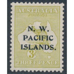 AUSTRALIA / NWPI - 1915 3d olive Kangaroo, die I, 3rd watermark, MH – SG # 96