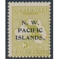 AUSTRALIA / NWPI - 1915 3d olive Kangaroo, die I, 3rd watermark, MH – SG # 96