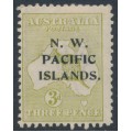 AUSTRALIA / NWPI - 1919 3d olive Kangaroo, die I, 3rd watermark, MH – SG # 109