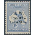 AUSTRALIA / NWPI - 1915 6d ultramarine Kangaroo, 2nd watermark, MH – SG # 88