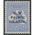 AUSTRALIA / NWPI - 1915 6d ultramarine Kangaroo, 2nd watermark, MH – SG # 88