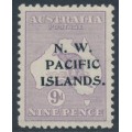 AUSTRALIA / NWPI - 1915 9d pale violet Kangaroo, 2nd watermark, MH – SG # 89