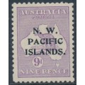 AUSTRALIA / NWPI - 1915 9d pale violet Kangaroo, 2nd watermark, MH – SG # 89