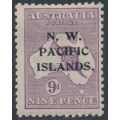 AUSTRALIA / NWPI - 1919 9d violet Kangaroo, die IIB, 3rd watermark, MH – SG # 112