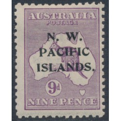 AUSTRALIA / NWPI - 1919 9d violet Kangaroo, die IIB, 3rd watermark, MH – SG # 112