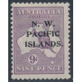 AUSTRALIA / NWPI - 1915 9d violet Kangaroo, 2nd watermark, MH – SG # 89