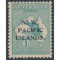 AUSTRALIA / NWPI - 1915 1/- emerald Kangaroo, 2nd watermark, MH – SG # 90