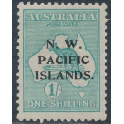 AUSTRALIA / NWPI - 1918 1/- emerald Kangaroo, die II, 3rd watermark, MH – SG # 113