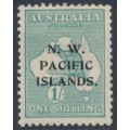 AUSTRALIA / NWPI - 1918 1/- emerald Kangaroo, die II, 3rd watermark, MH – SG # 113