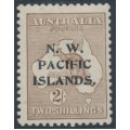 AUSTRALIA / NWPI - 1916 2/- brown Kangaroo, 3rd watermark inverted, MH – SG # 97w