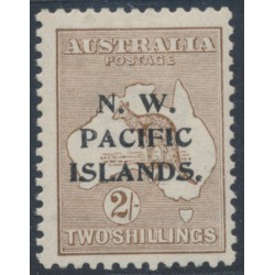 AUSTRALIA / NWPI - 1916 2/- brown Kangaroo, 3rd watermark inverted, MH – SG # 97w