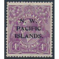 AUSTRALIA / NWPI - 1922 4d violet KGV, single watermark, MNH – SG # 123