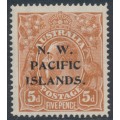 AUSTRALIA / NWPI - 1915 5d chestnut KGV, single watermark, MH – SG # 72