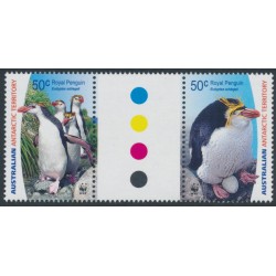 AUSTRALIA / AAT - 2007 50c Penguins gutter pair, MNH – SG # 176a