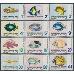 CHRISTMAS ISLAND - 1968 1c to $1 Fish set of 12, MNH – SG # 22-31 + 28a + 29a