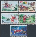 CHRISTMAS ISLAND - 1986 30c to $1 Christmas set of 5, MNH – SG # 222-226