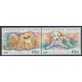 CHRISTMAS ISLAND - 1994 45c Chinese New Year (Dog) pair, MNH – SG # 386a