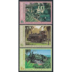 CHRISTMAS ISLAND - 1994 85c to $1.20 Steam Trains set of 3, MNH – SG # 389-391