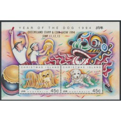 CHRISTMAS ISLAND - 1994 Chinese New Year (Dog) M/S, Queensland o/p, MNH – SG # MS388