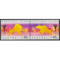 CHRISTMAS ISLAND - 1997 45c Chinese New Year (Ox) pair, MNH – SG # 434a