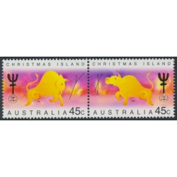 CHRISTMAS ISLAND - 1997 45c Chinese New Year (Ox) pair, MNH – SG # 434a