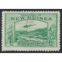 NEW GUINEA - 1935 £5 emerald-green Bulolo Goldfields airmail, used – SG # 205