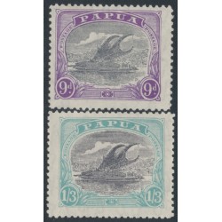 PAPUA / BNG - 1932 9d & 1/3 Lakatois set of 2, CofA watermark, MH – SG # 127-128