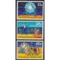 COCOS ISLANDS - 1980 15c to 60c Christmas set of 3, MNH – SG # 50-52