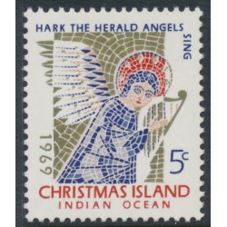 CHRISTMAS ISLAND - 1969 5c red/blue/gold Christmas, MNH – SG # 32