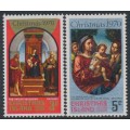 CHRISTMAS ISLAND - 1970 3c & 5c Christmas set of 2, MNH – SG # 33-34