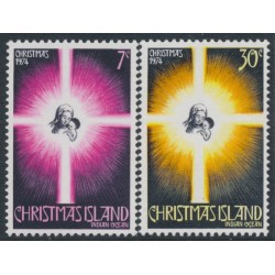 CHRISTMAS ISLAND - 1974 7c & 30c Christmas set of 2, MNH – SG # 59-60